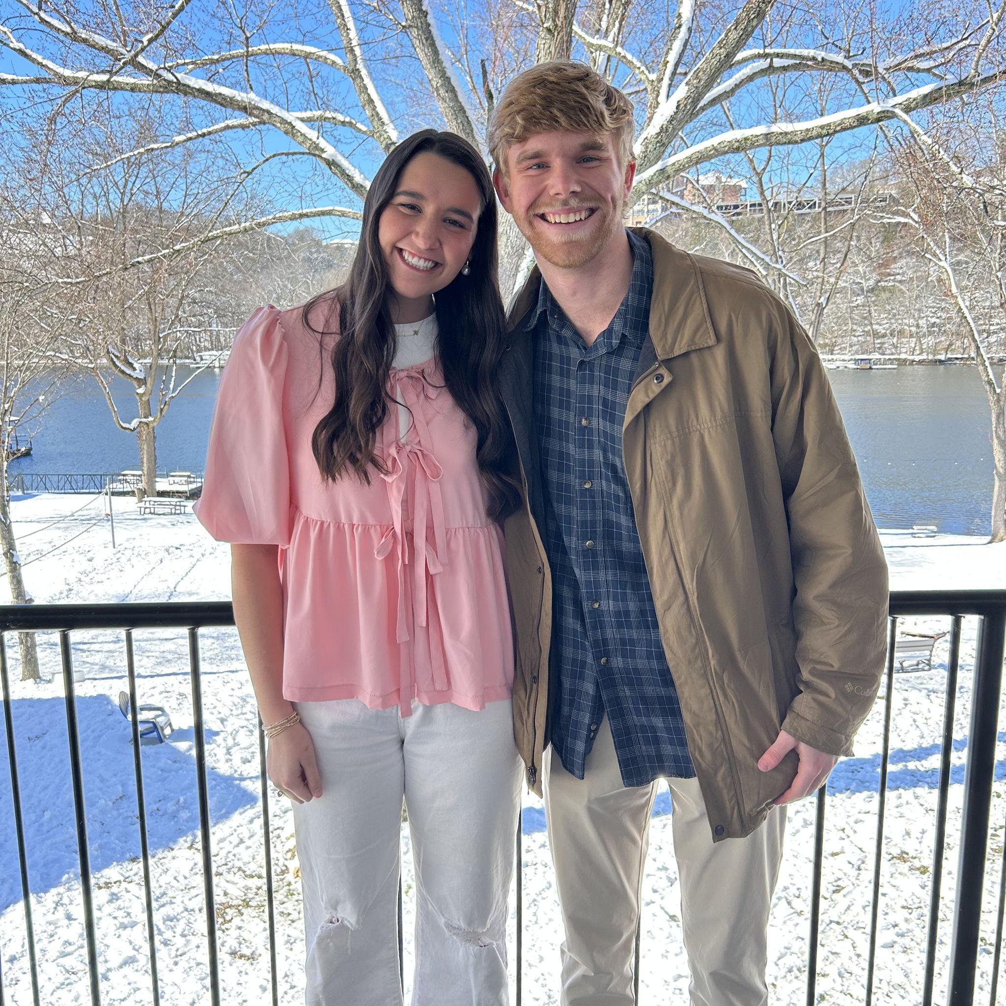 Our first date!! In the snow!