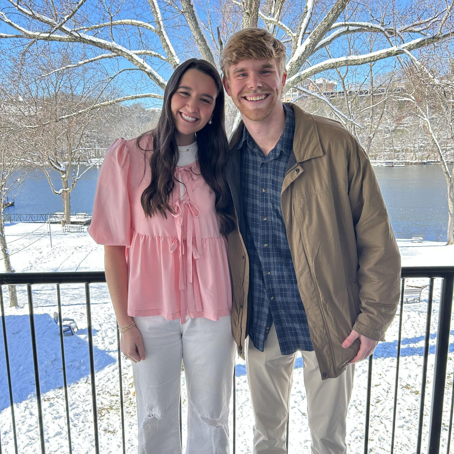 Our first date!! In the snow!