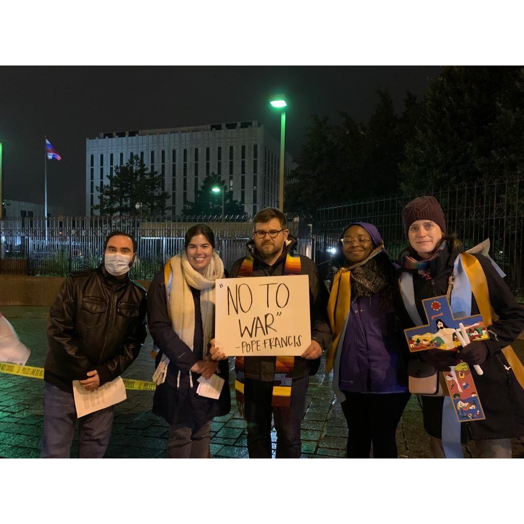 Ash Wednesday vigil outside the Russian Embassy in D.C.