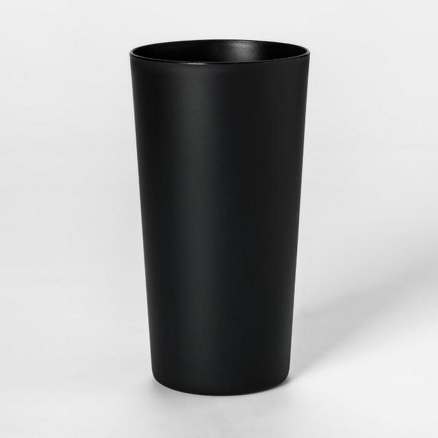 26oz Plastic Tall Tumbler Black - Room Essentials™