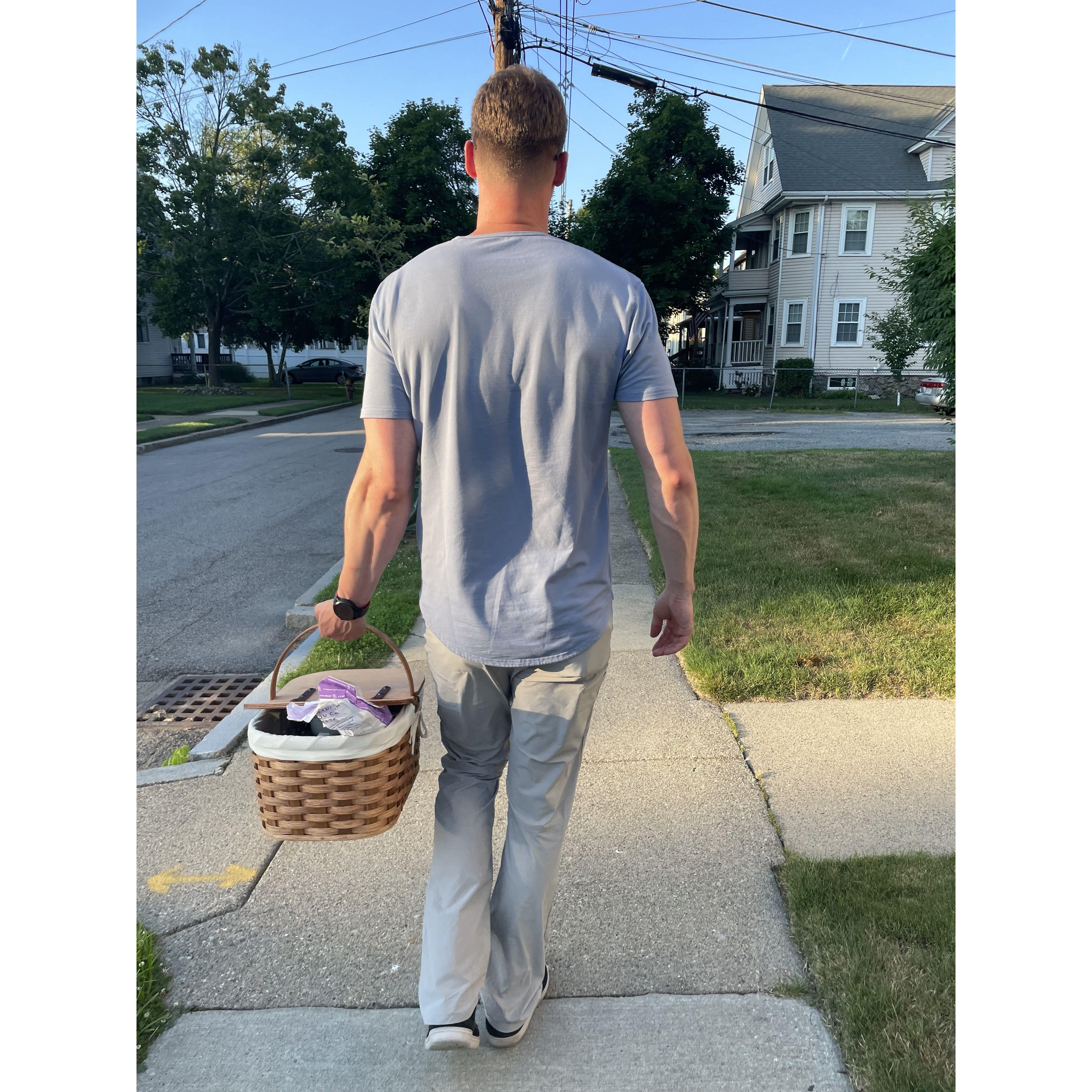 Our yearly anniversary picnic in honor of our second first date!