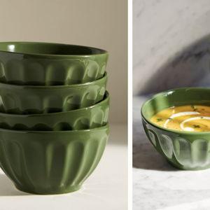 The Latte Stoneware Cereal Bowls, Set of 4: Amelie Edition