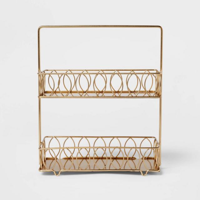 Iron Wire 2-Tier Spice Rack Gold - Threshold™