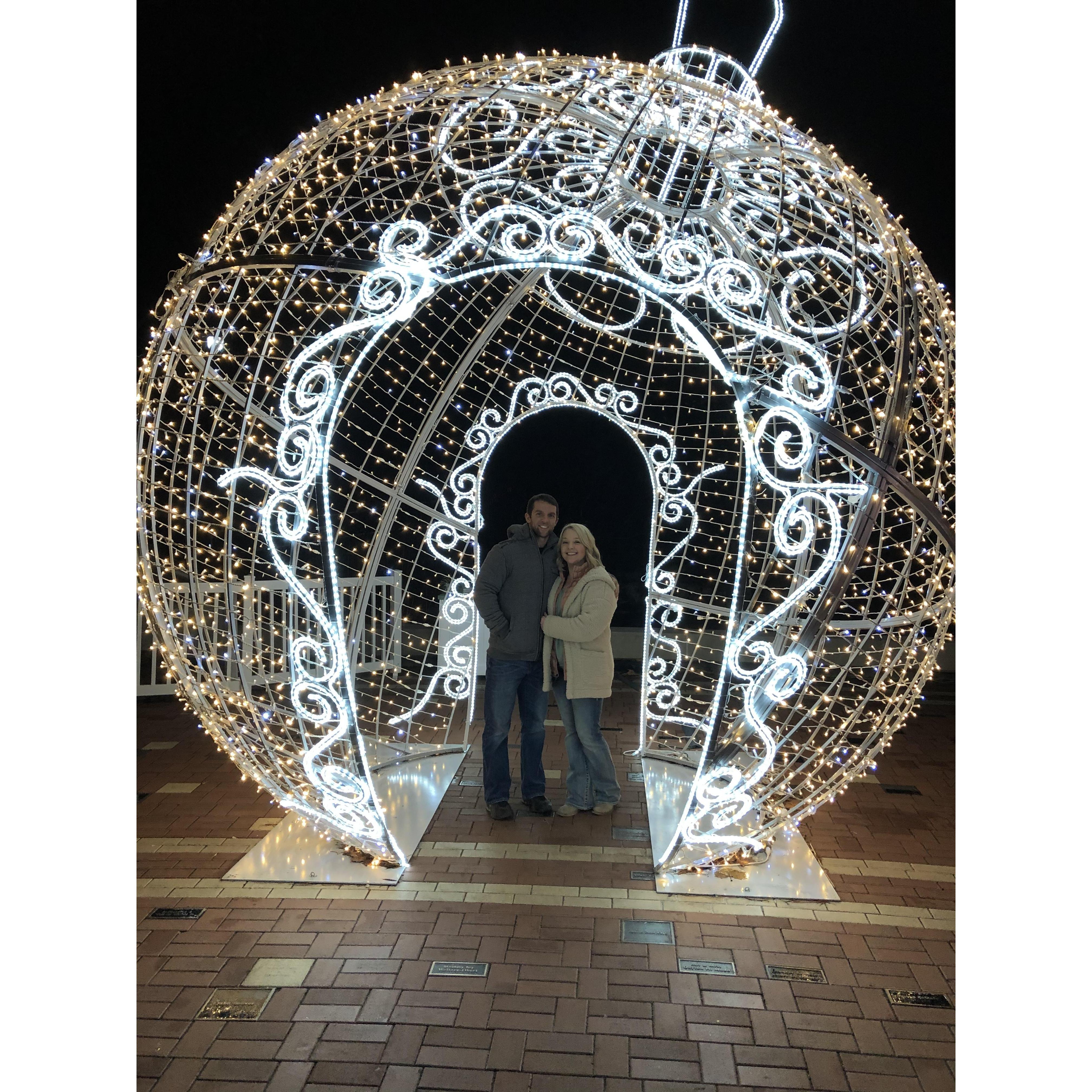 Our first trip together! We were at the Zoo looking at the Christmas lights. 🎄🥰