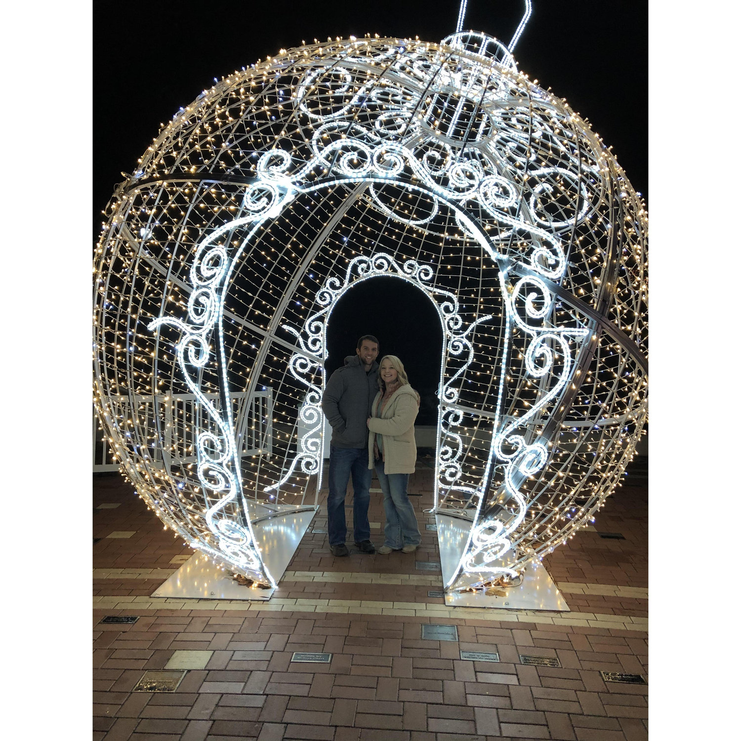 Our first trip together! We were at the Zoo looking at the Christmas lights. 🎄🥰