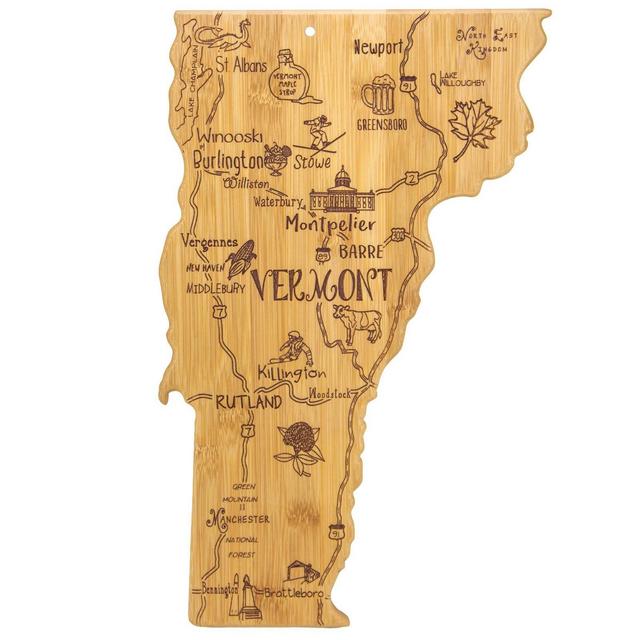 Totally Bamboo Destination Vermont Serving and Cutting Board