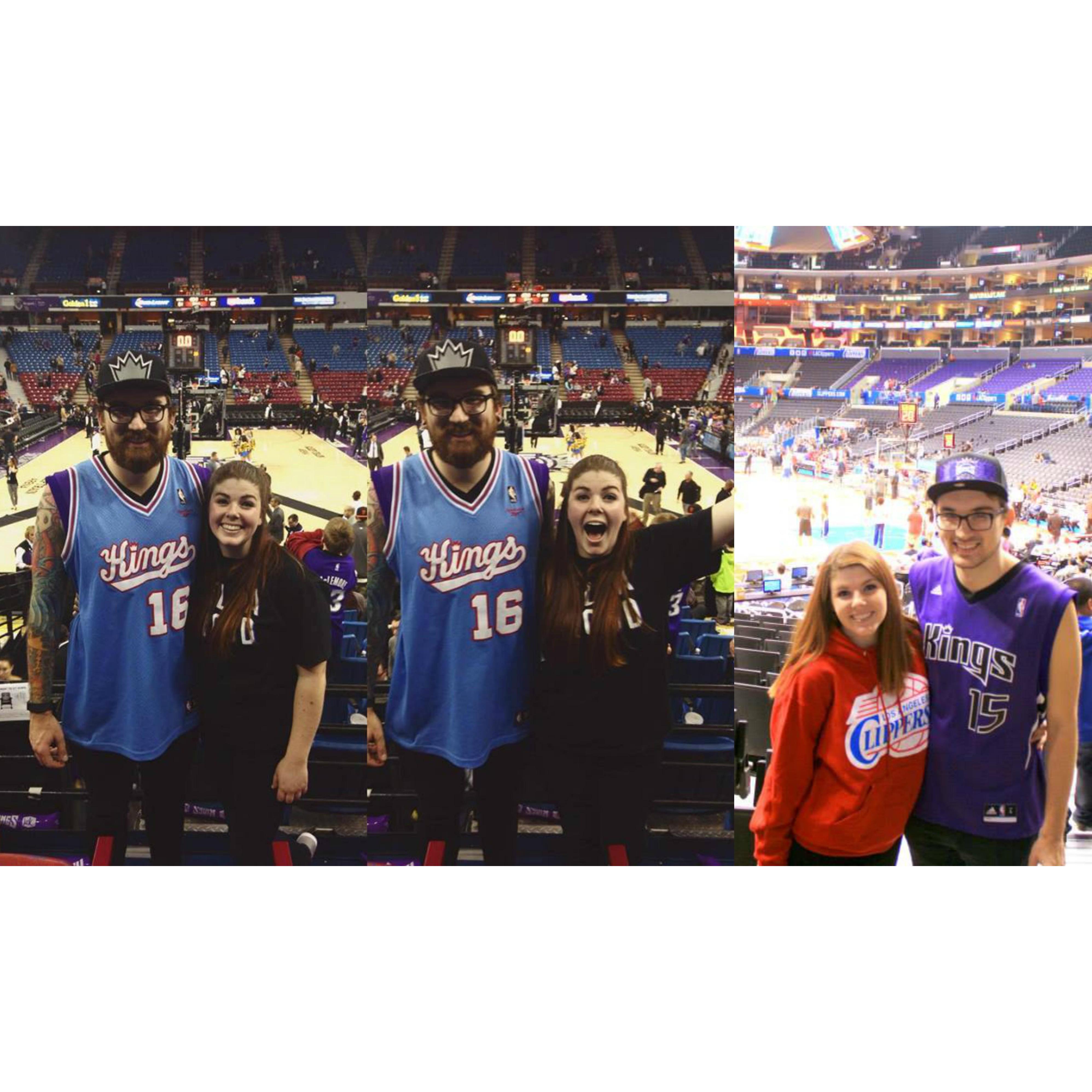 We love going to sporting events together (even though Haley doesn't like watching sports from home much...). We love going to watch WWE, the Anaheim Ducks, and the Sacramento Kings.
