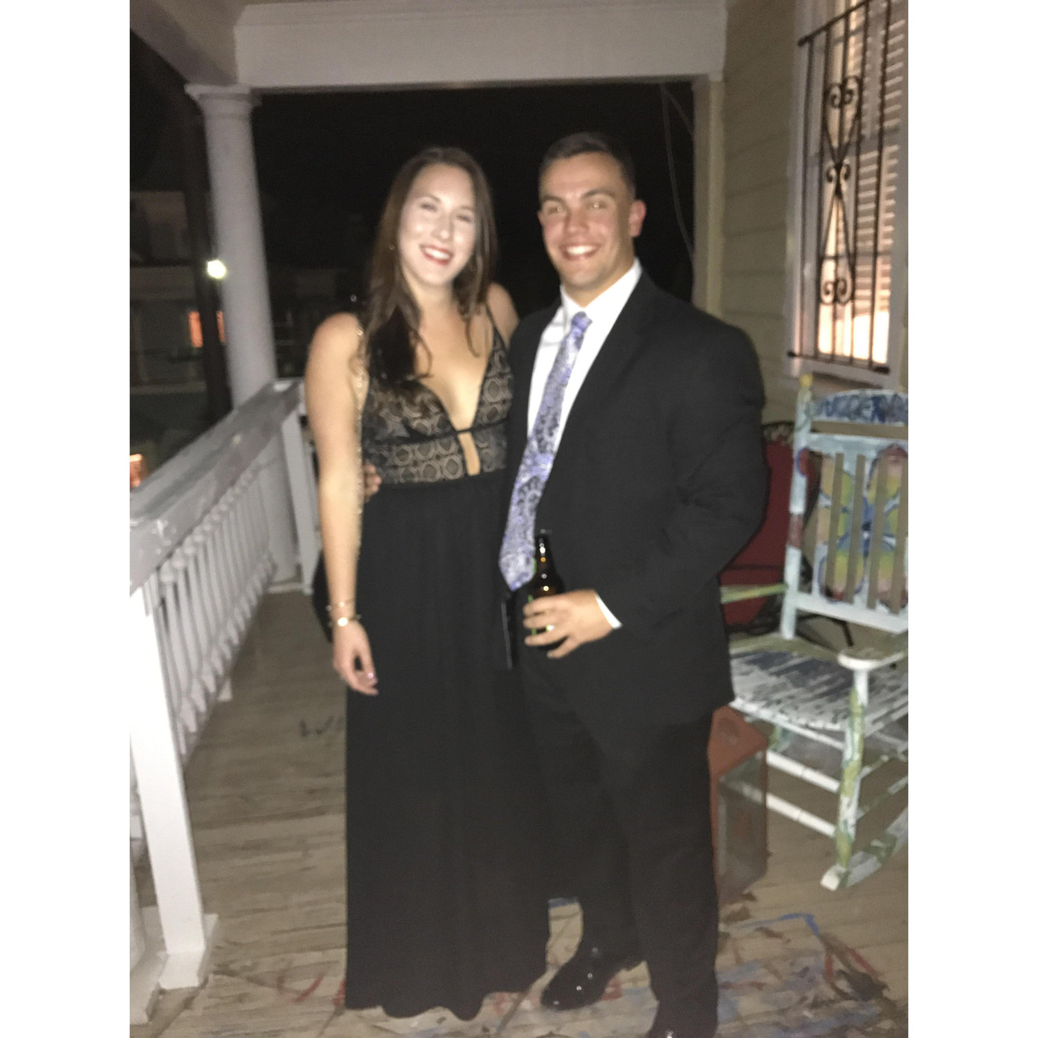 Our first photo together at Madison's Chi Omega sorority formal, Nov 2016