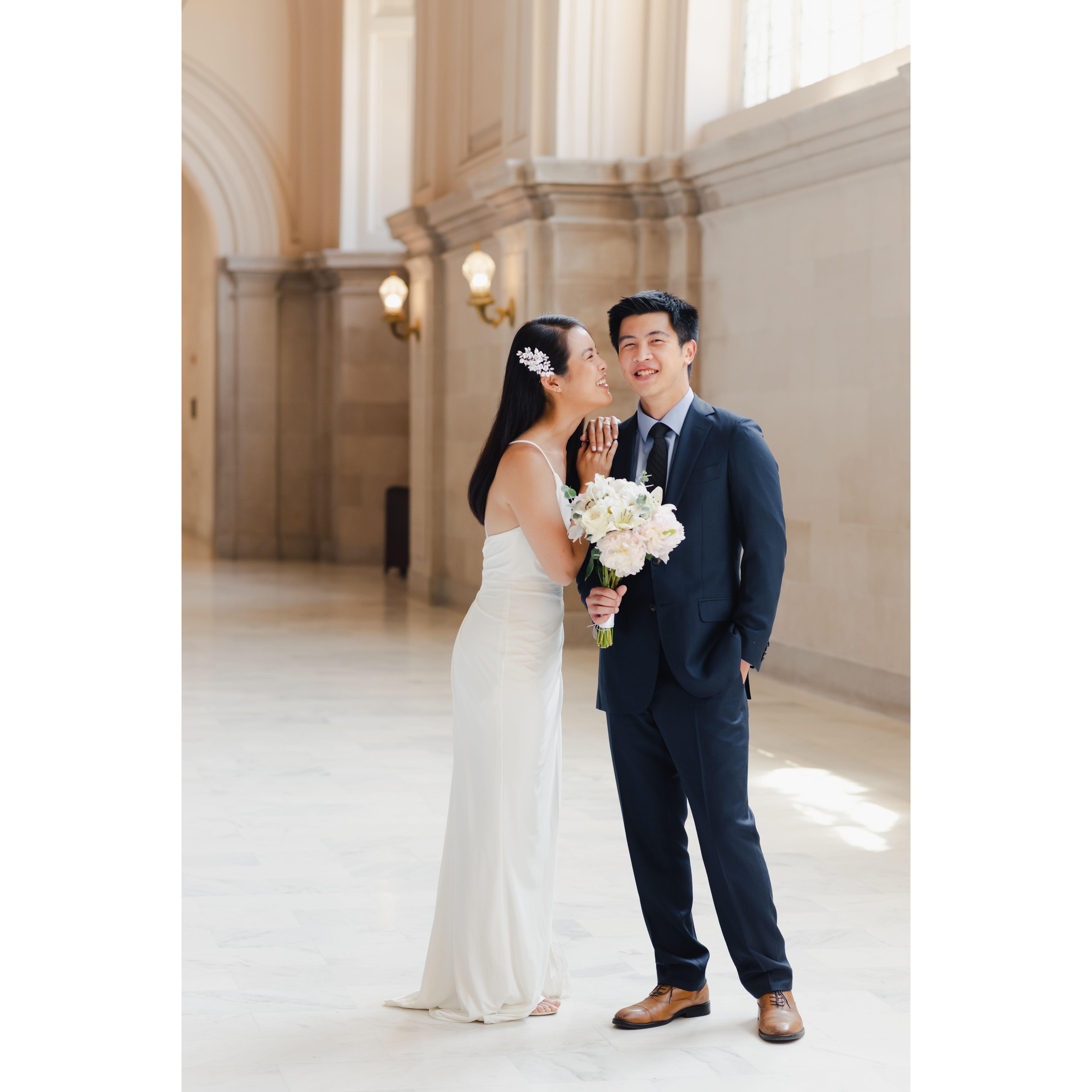 Kimberly looking lovingly at her new husband. 🥺