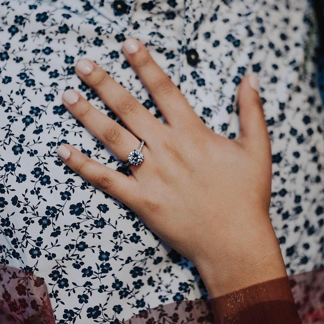 The beautiful engagement ring