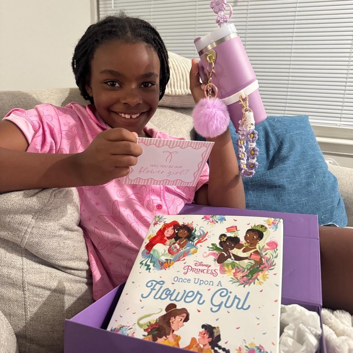 Asking Harper to be our flower girl! 💐🤍