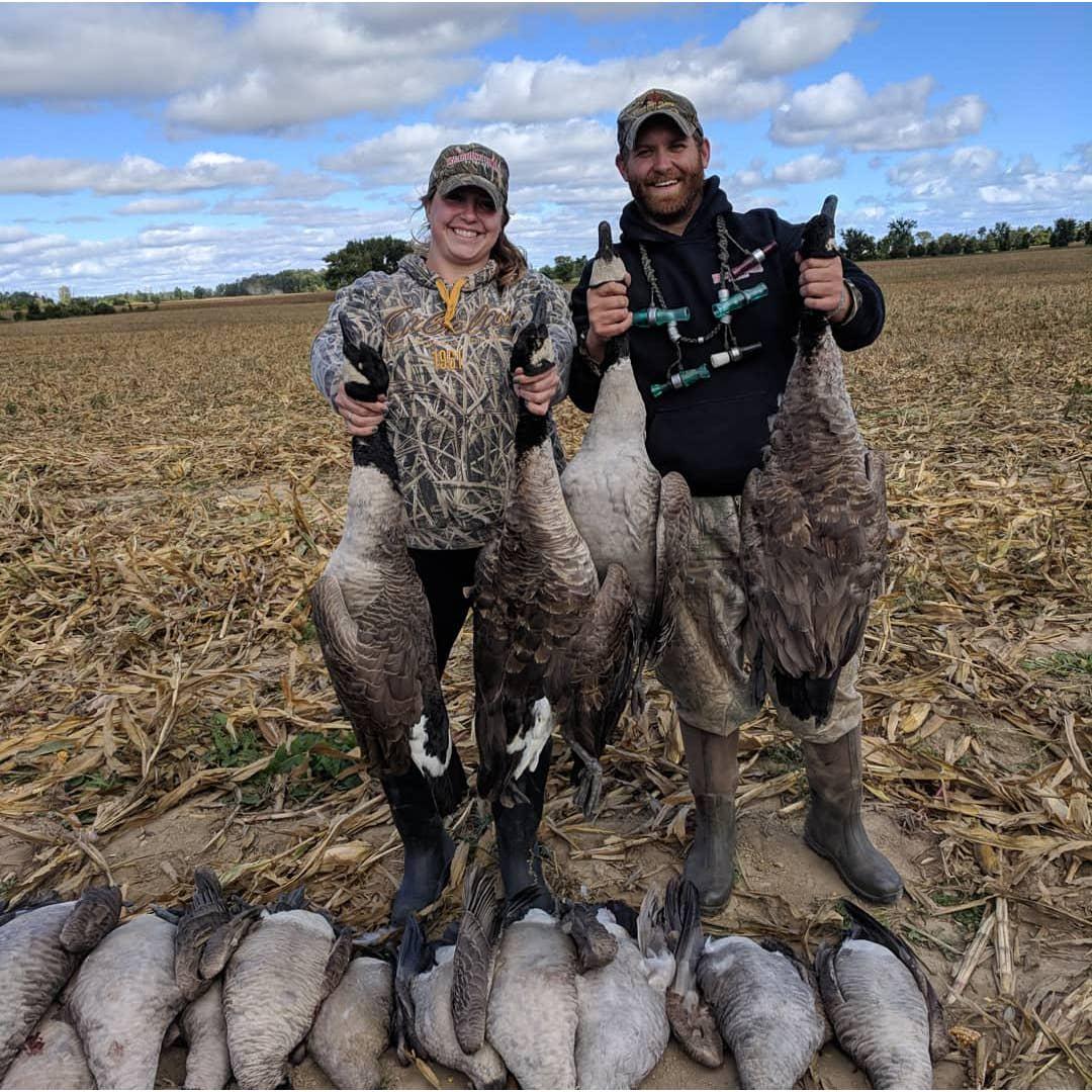First goose hunting experience for Jill