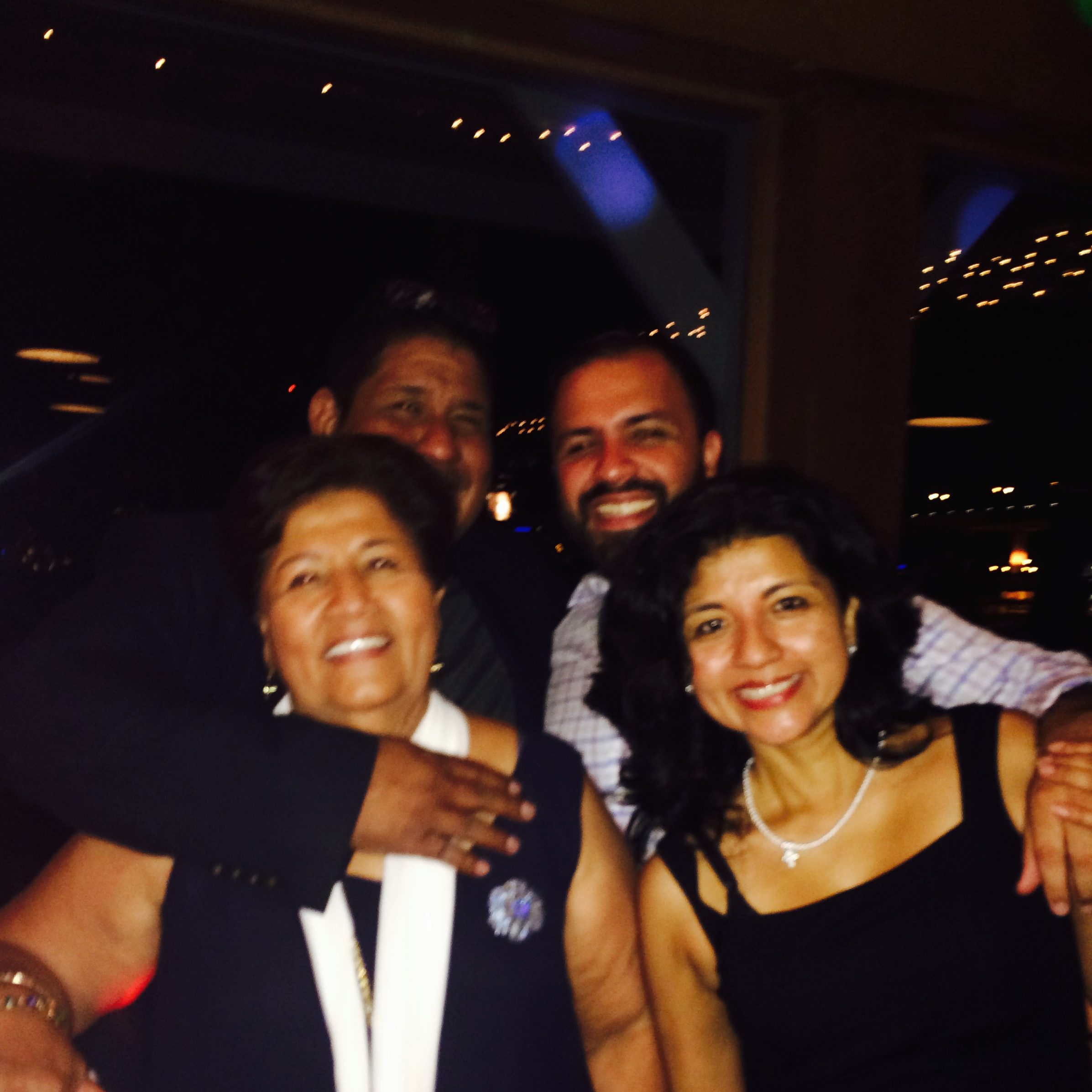 At Gina's 50th birthday party with Jorge's family!