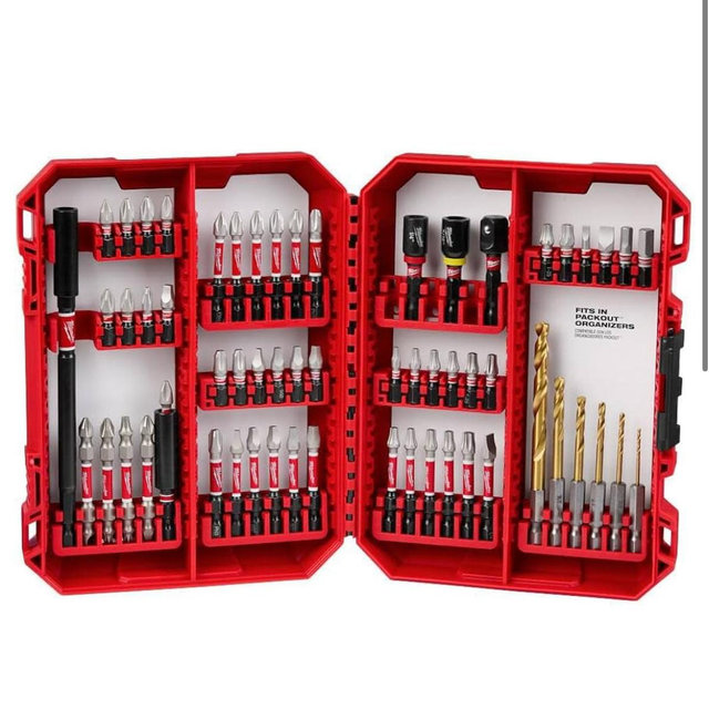 Milwaukee Shockwave Bit & Drill Bit Kit w/ 60 Pcs - 48-32-4097