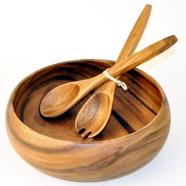 12-in Round Calabash Bowl Set with servers, 12" x 4"