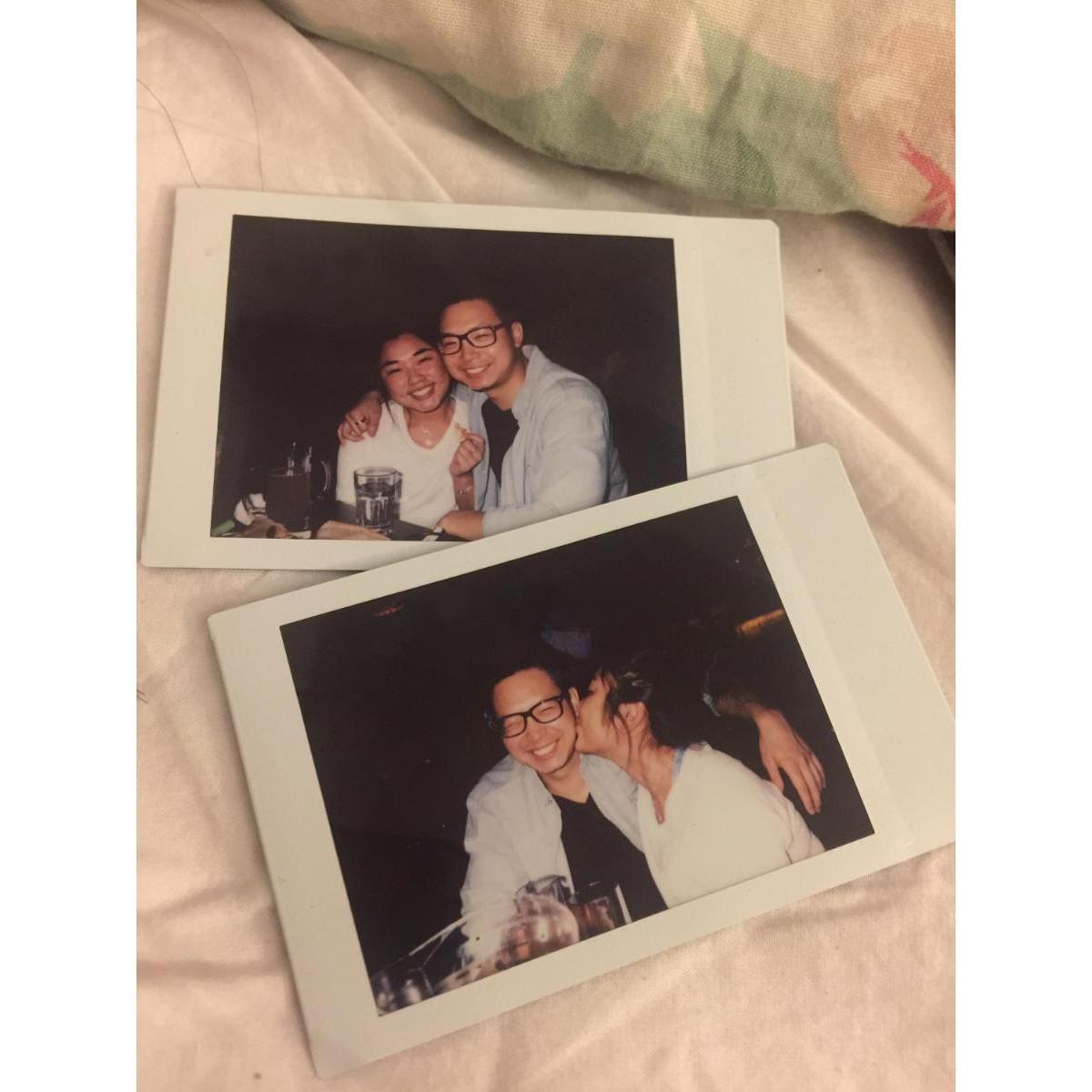 Our first couple of polaroids. Fun Fact: We were classmates in 5th grade, but never talked.