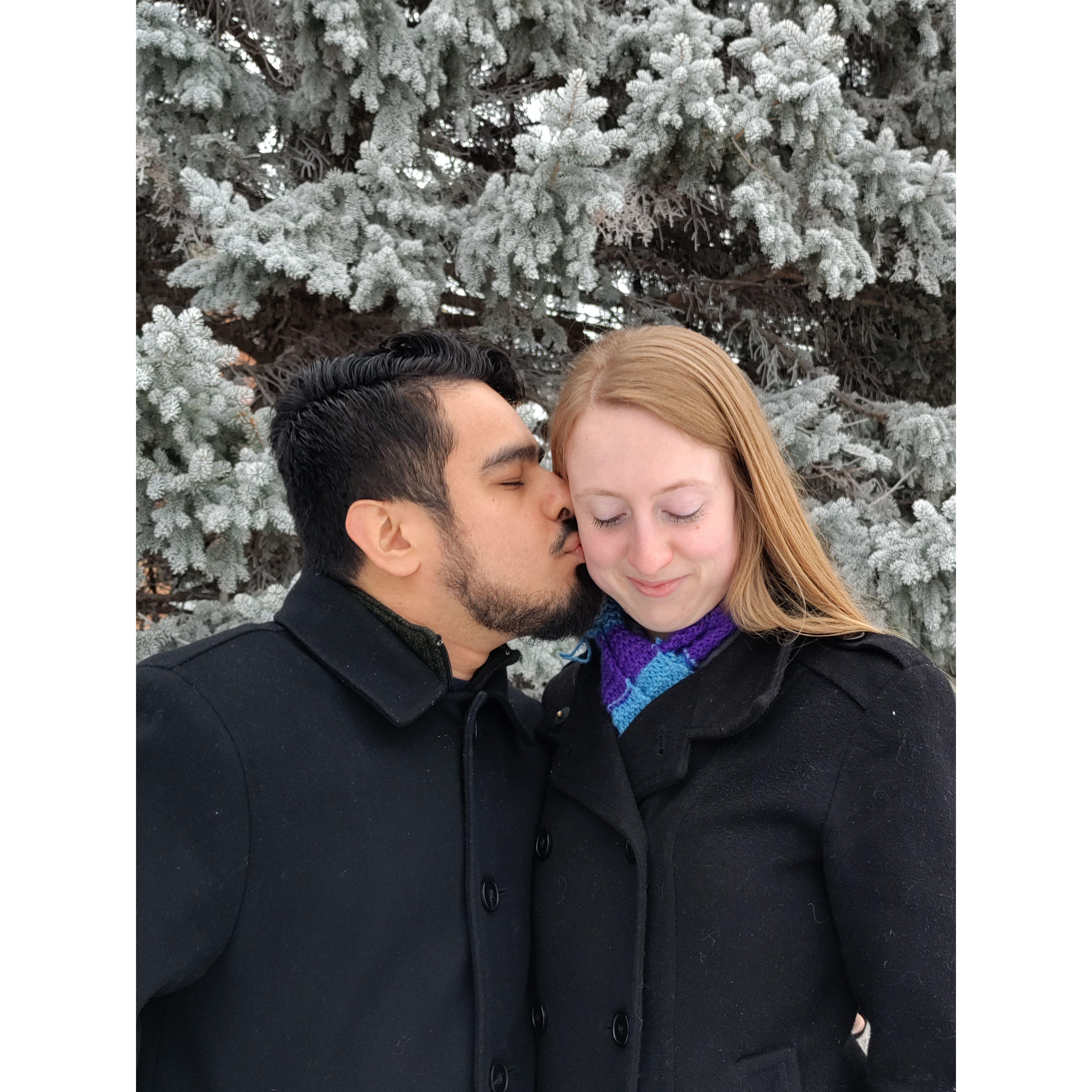 Photo Credit: Clarissa Paltz. Taken after we got engaged in December 2024 to announce our engagement
