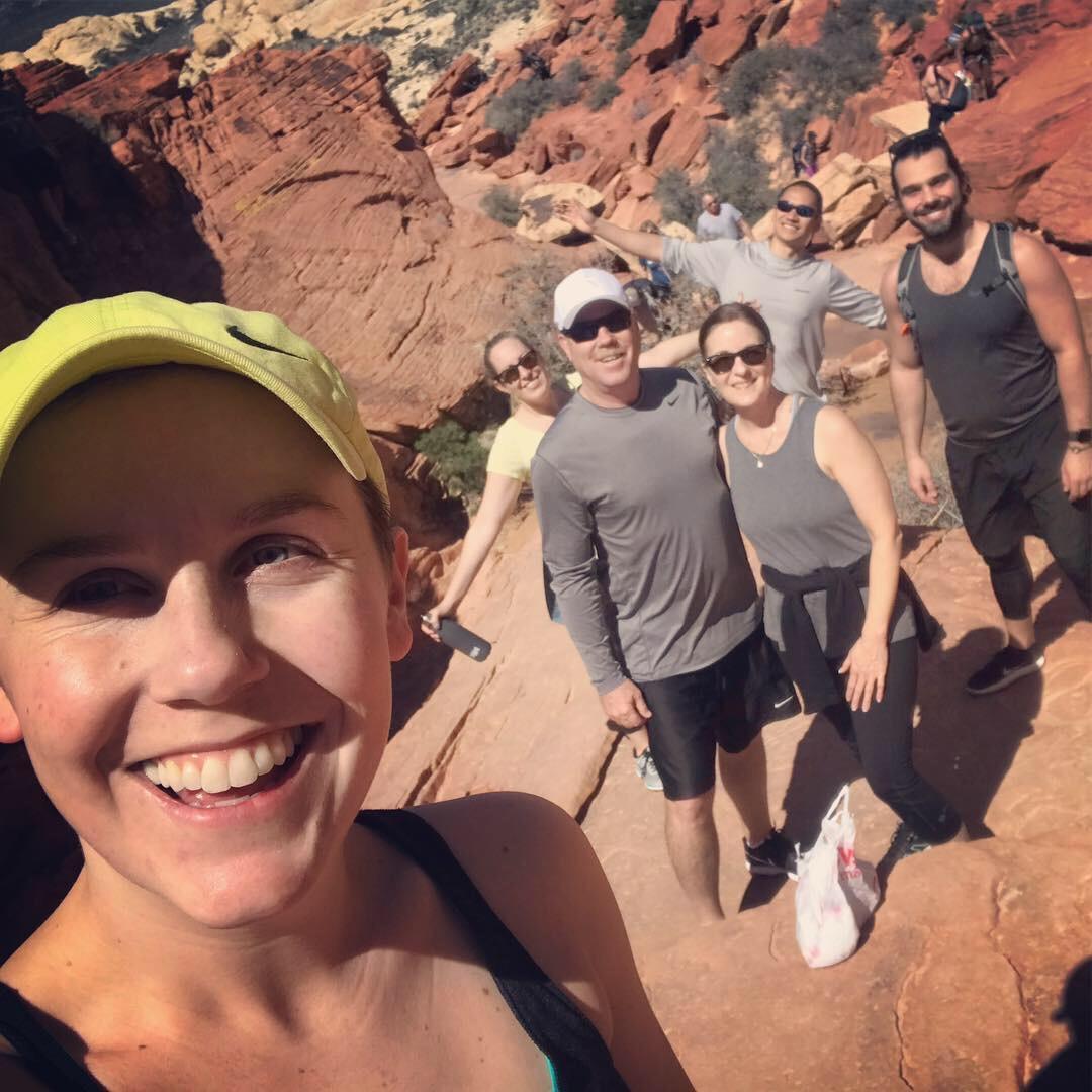 Hiking with friends in Red Rock Canyon - Spring 2019