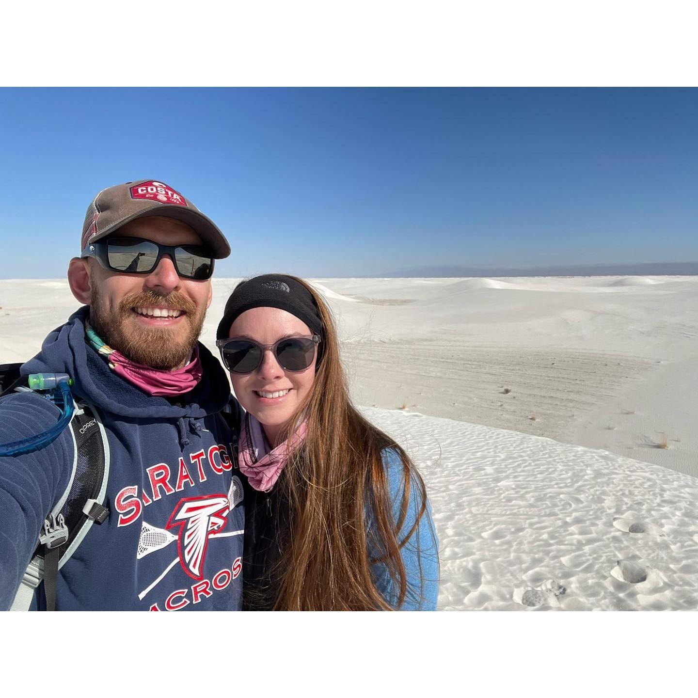 Our first trip together, White Sands National Park, NM, 2022
