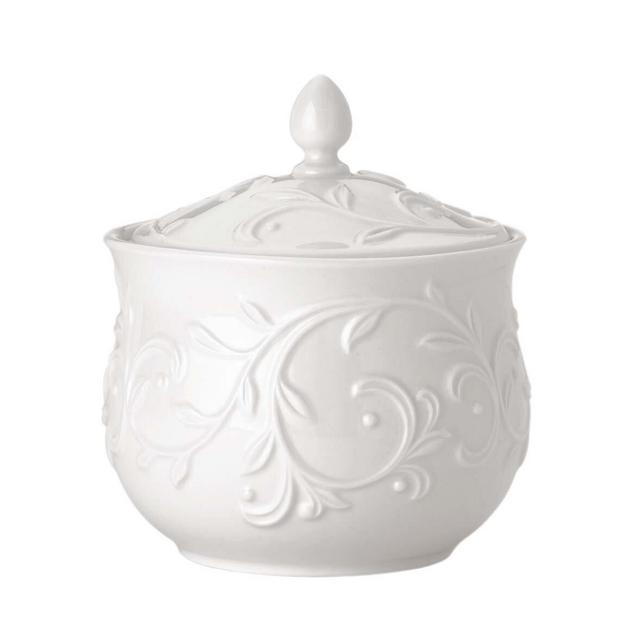 Opal Innocence Carved Sugar Bowl with Lid