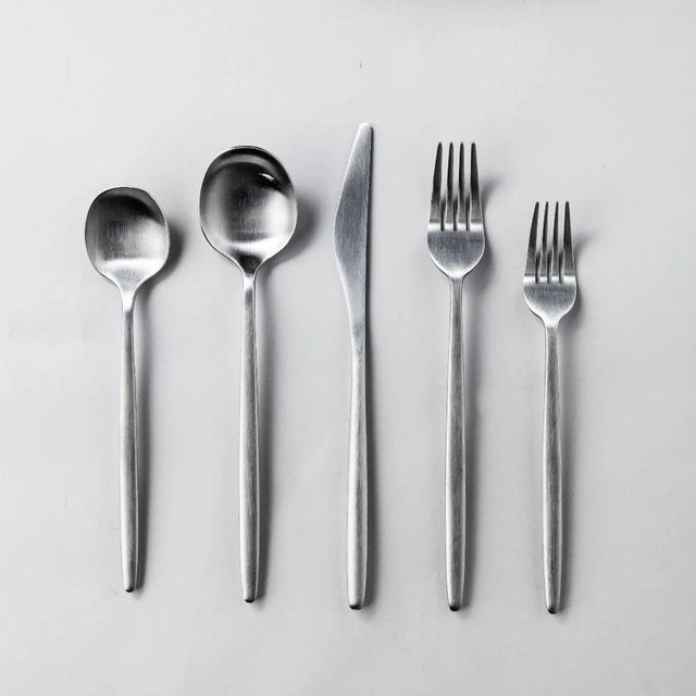 Flatware Set - Silver- Service for 8