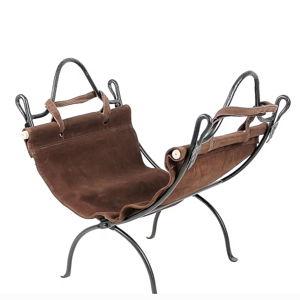 Minuteman International 21.5-in x 13.5-in x 20.5-in Wrought iron Indoor log rack