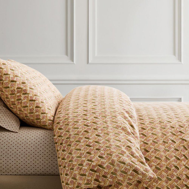 Pierce & Ward Floral Lattice Duvet, Full/Queen, Mahogany Rose