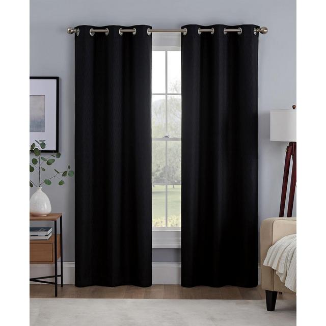 Eclipse Khloe 100% Absolute Zero Blackout Solid Textured Thermaback Curtain Panel, 84" x 40"