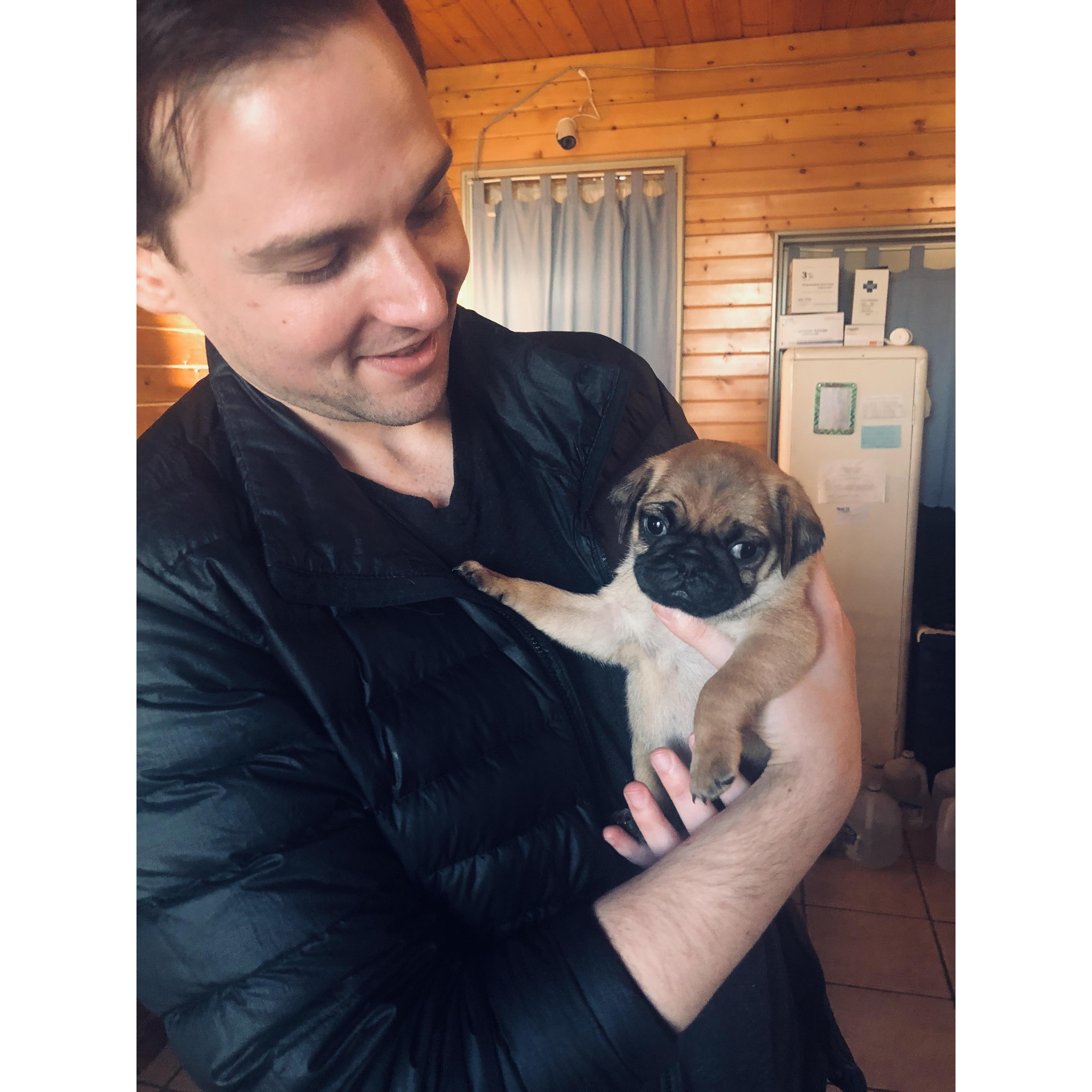 When we first met our puppy, Chase