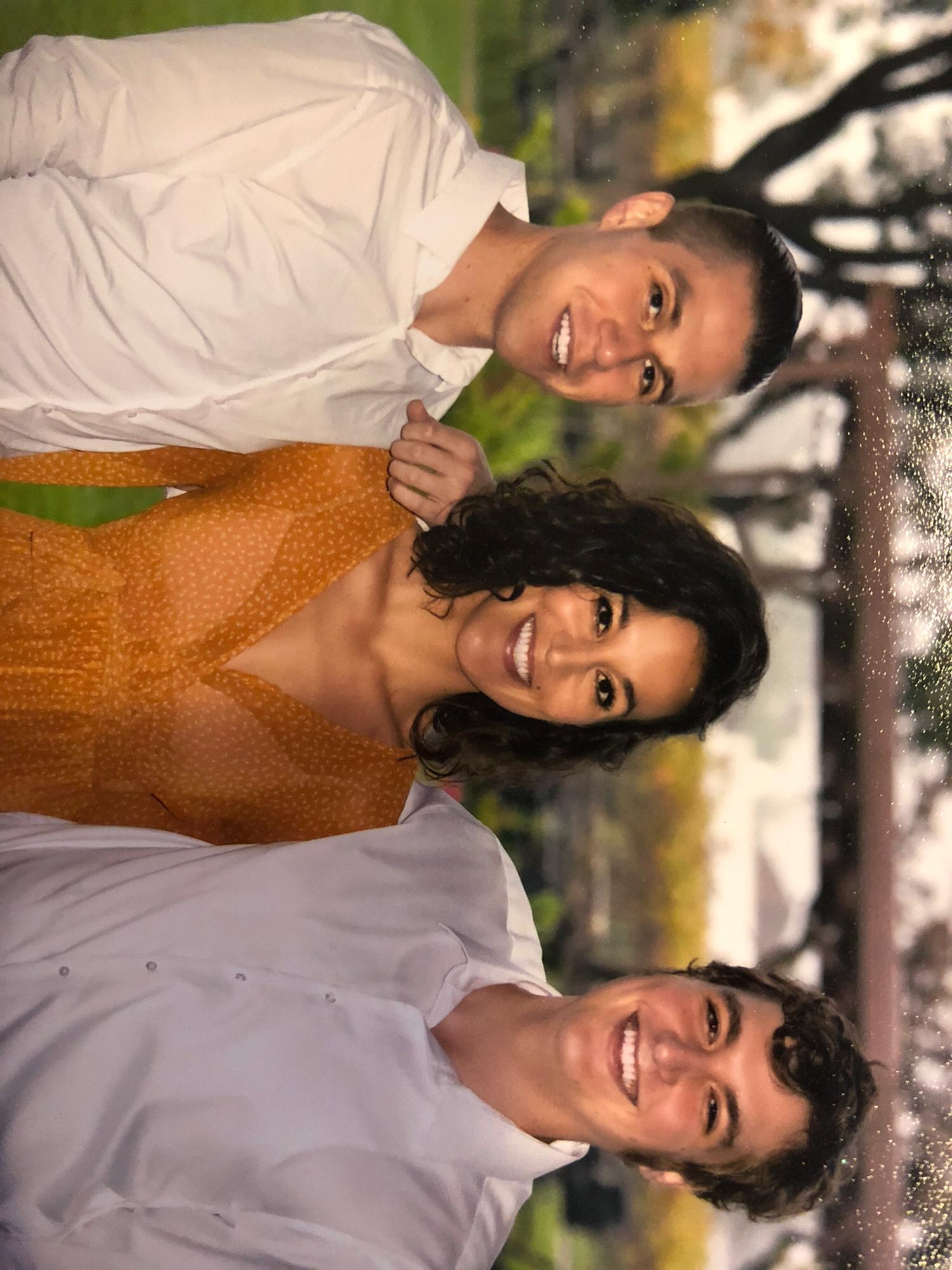 Conner and his two siblings, the bestman and bridesmaid, Kyra and Alex.