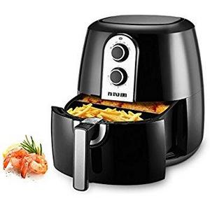 GoWISE USA 5.8-Quarts 8-in-1 Electric Air Fryer XL + 50 Recipes for your Air Fryer Book (Black)