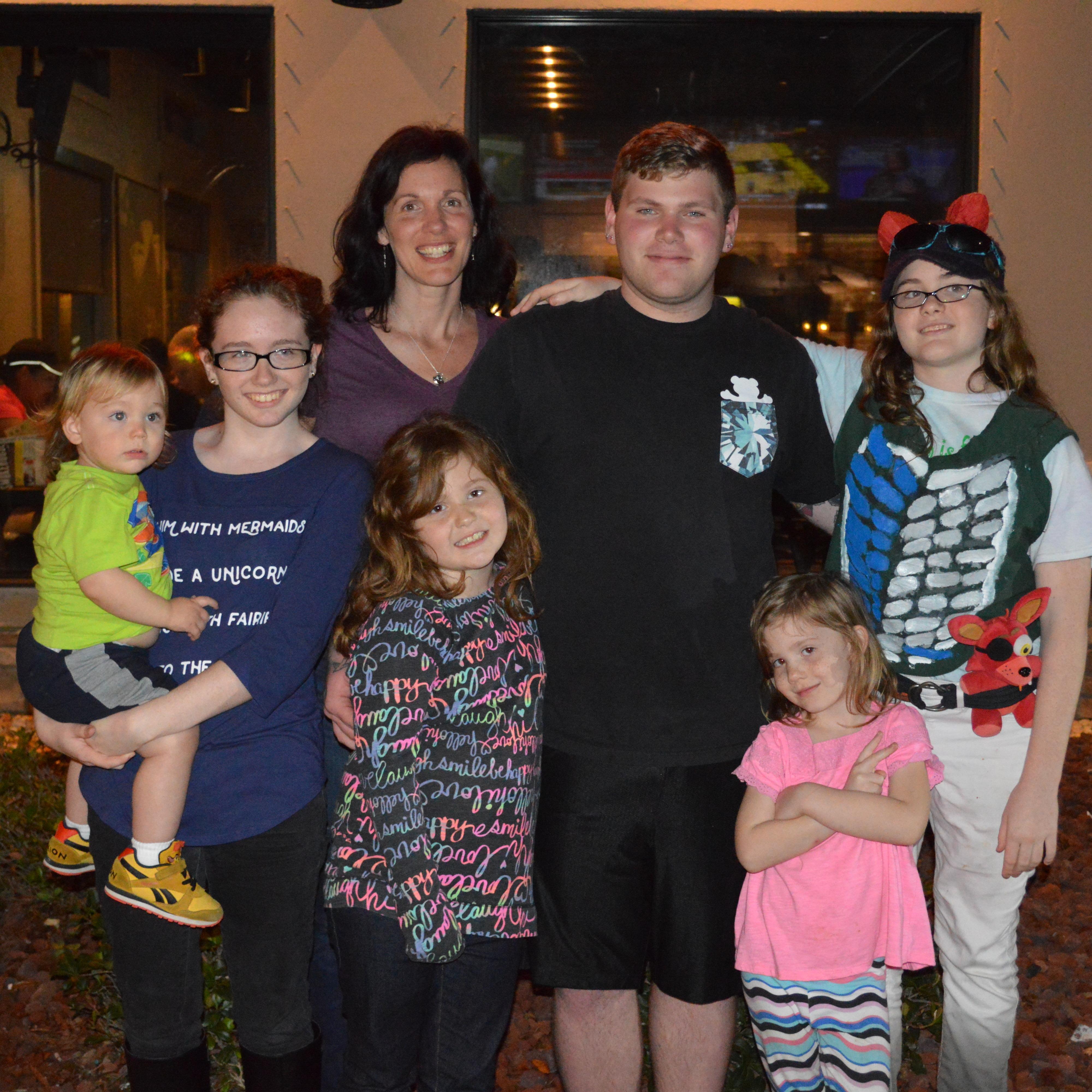 All 6 of my beautiful babies. My cup runneth over. ALL of them will be in the wedding