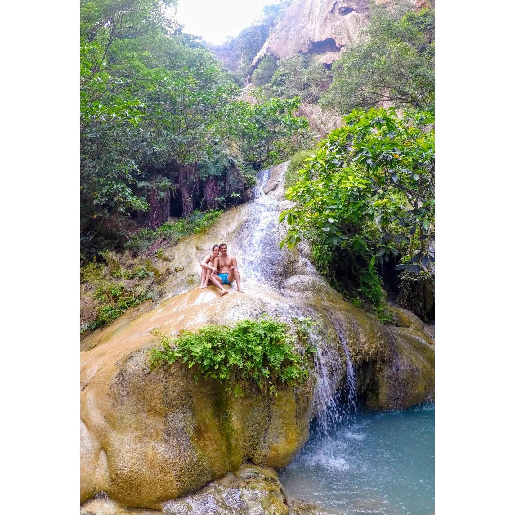 The stunning Erawan Falls in Kanchanaburi, Thailand Feb 2018