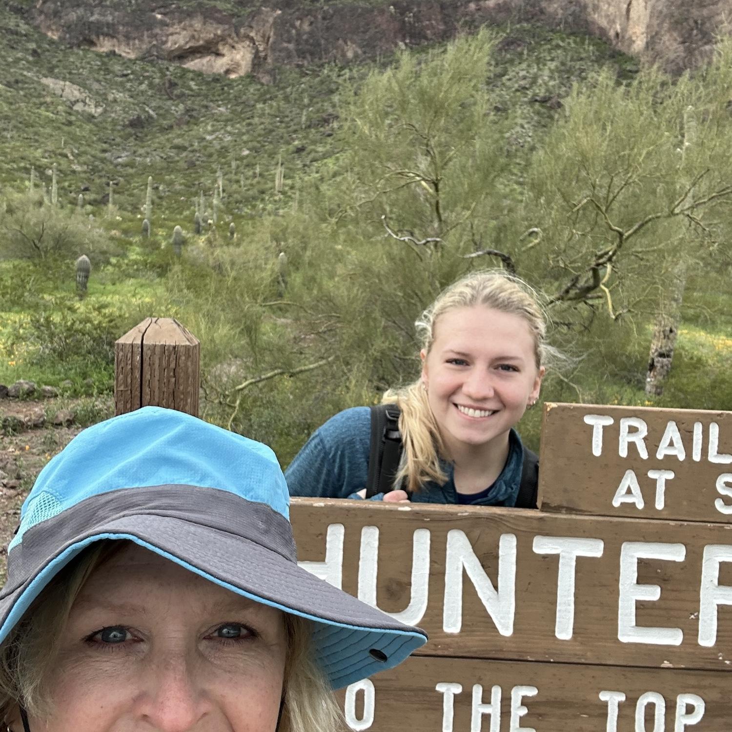 Madi and her mom dominated hiking Picacho Peak!