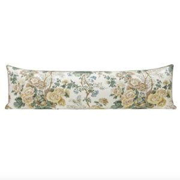 XL LUMBAR- LEE JOFA ALTHEA CITRON WITH BRASS CORDING