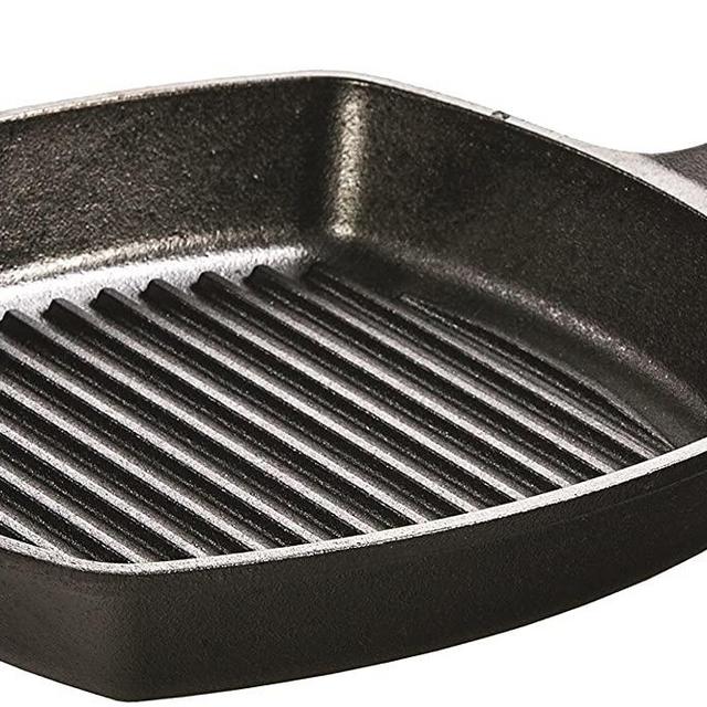 Lodge Cast Iron Grill Pan, Square, 10.5 Inch