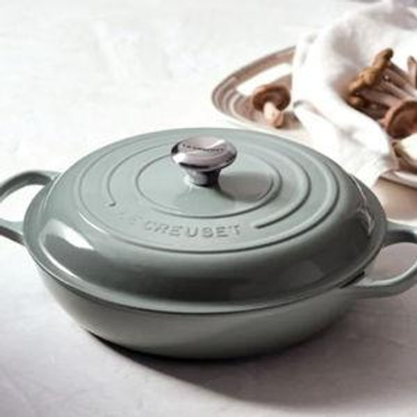 Signature Braiser Le Creuset in Sea Salt