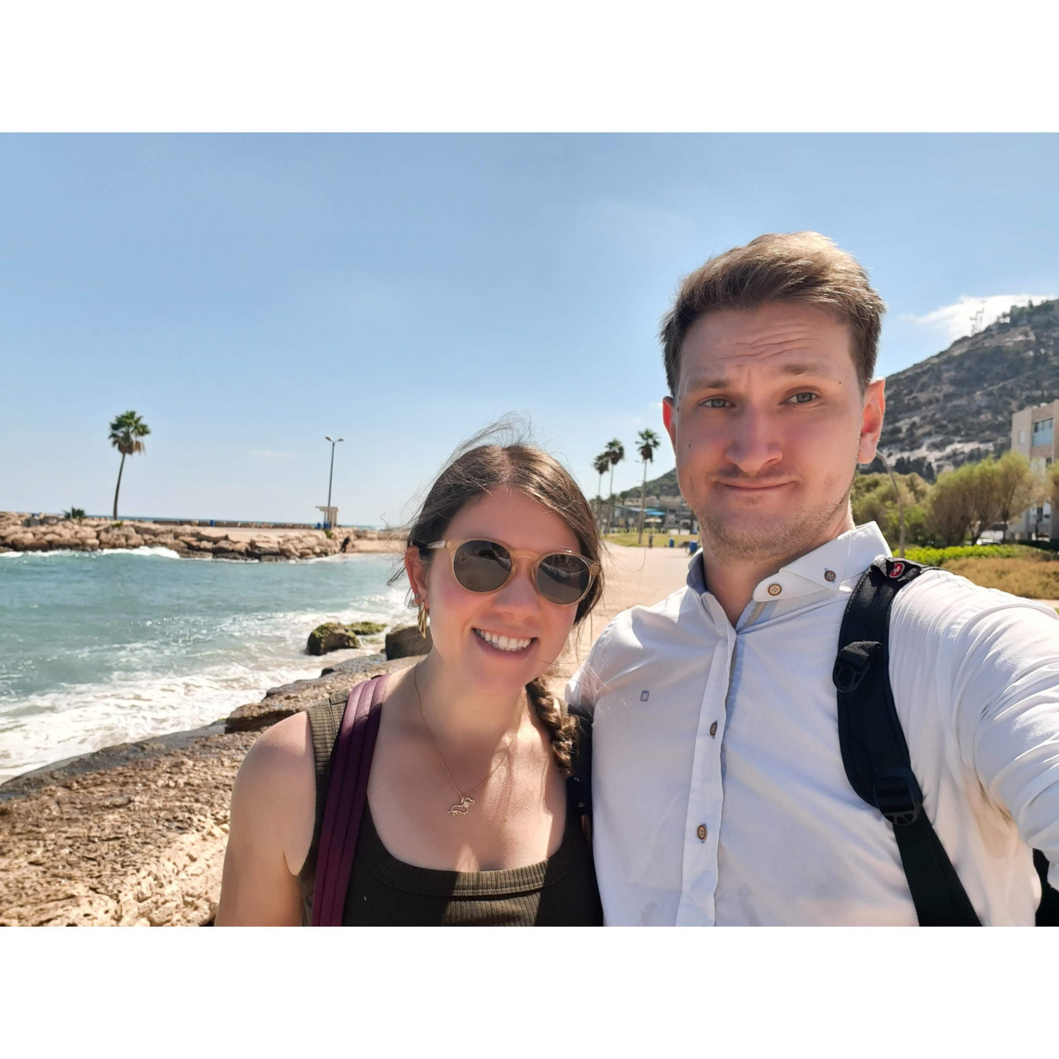 Nick and Blair in Haifa, Israel