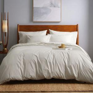 Classic Organic Percale Duvet Cover in Sand