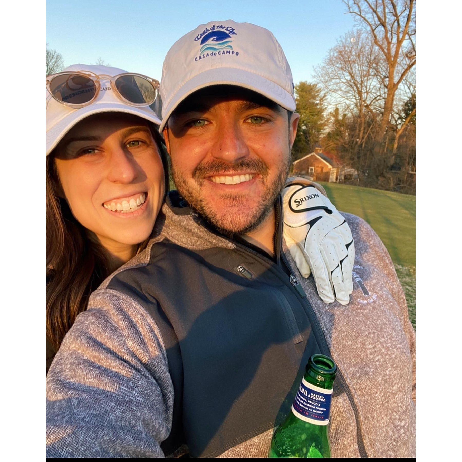 Fell in love with each other, then fell in love with golf.