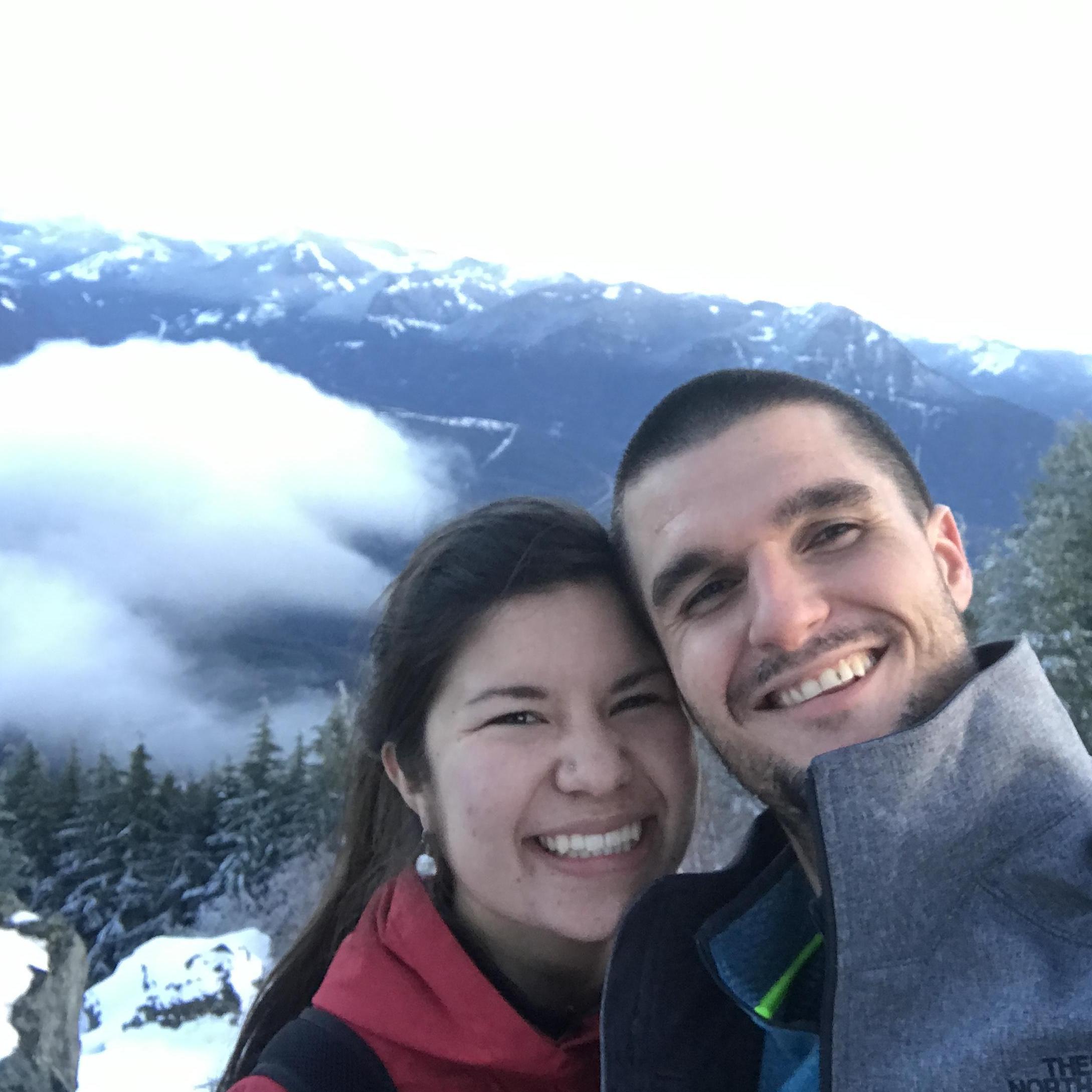 Our first hike together-  Mount Si in January - no yak traks, no flashlight, no problem :-)
