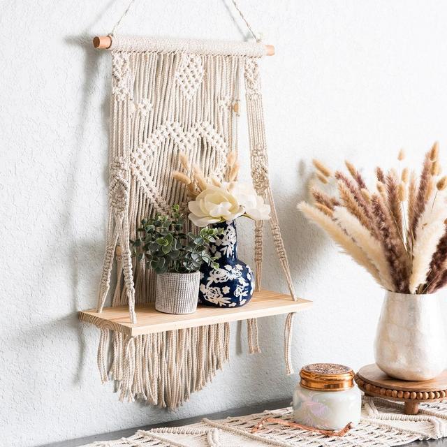 Macrame Wall Hanging Shelf