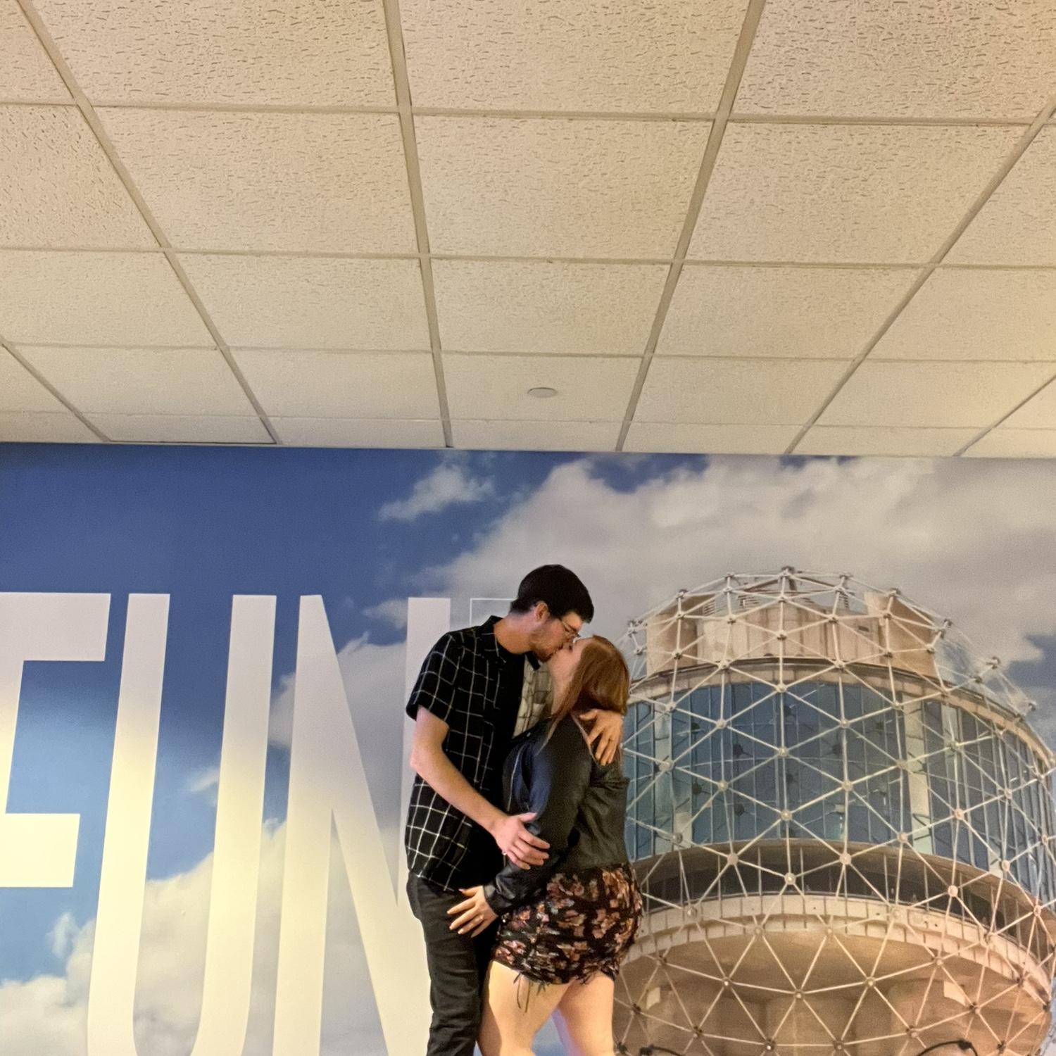 in Dallas, where we got engaged
