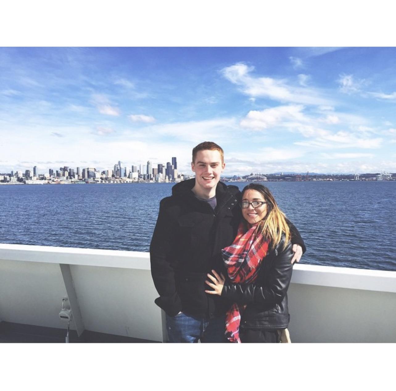 March 2015 - Modesty's first time visiting Will's home (and family!) on Bainbridge Island