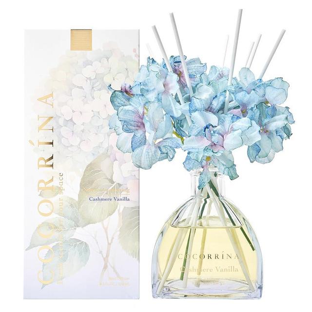COCORRÍNA Reed Diffuser - 8.5 Oz Cashmere Vanilla Reed Diffuser with 8 Sticks for Home Bathroom Shelf Decor (Simple Luxe Collection)