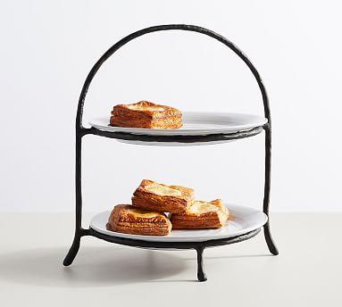 Quinn Handcrafted Stoneware Tiered Stand