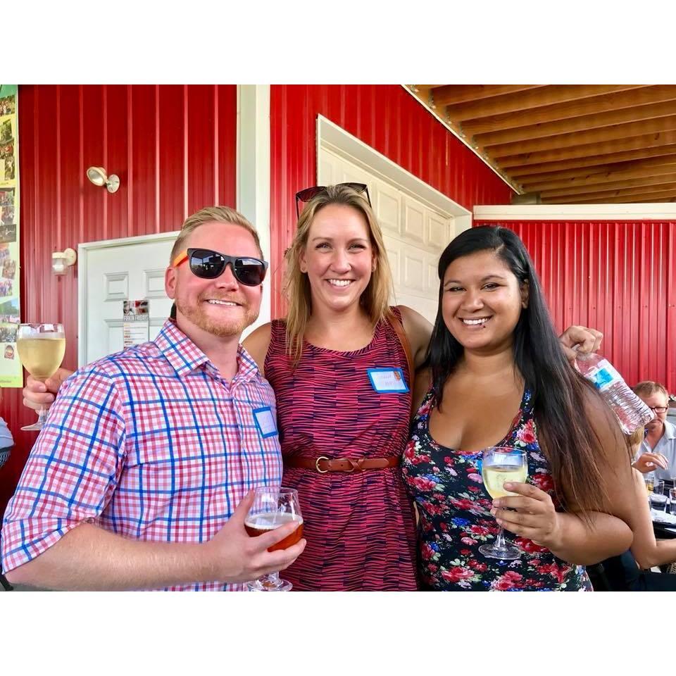 Joe, Suzanne, and Monika at an HYP event