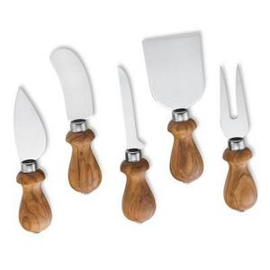 Antonini Olive Wood Cheese Knives, Set of 5