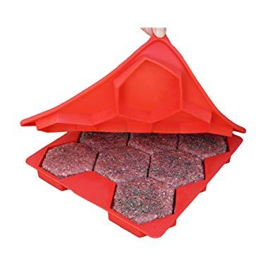 Shape+Store Burger Master 8-in-1 Innovative Burger Press, 8-Patty, Red