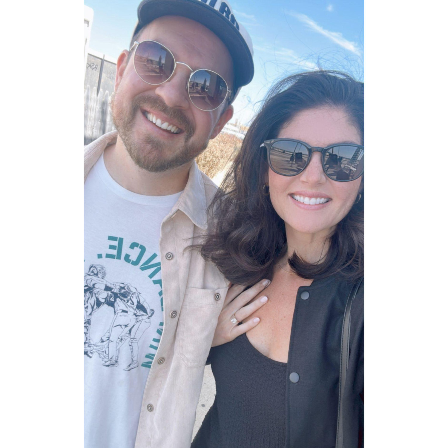 All smiles after the sweetest proposal (Asbury Park, New Jersey)